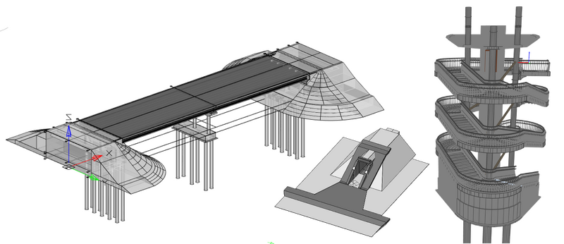 Рис. 2. Конструкции, созданные в nanoCAD BIM Строительство инженерами института «Стройпроект»